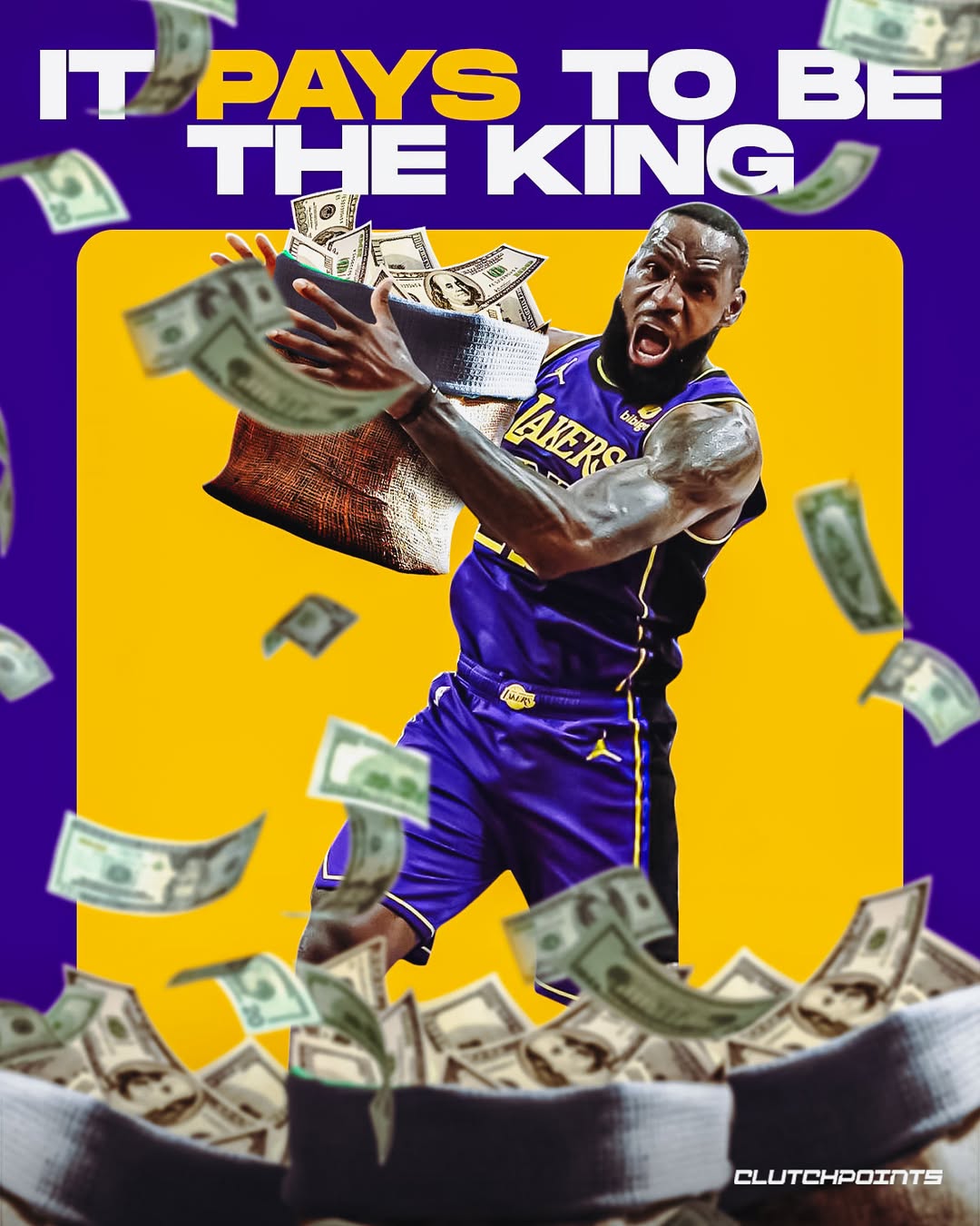 美媒:詹姆斯生涯薪水接近6亿美元,场外收入是这个数字的两倍多